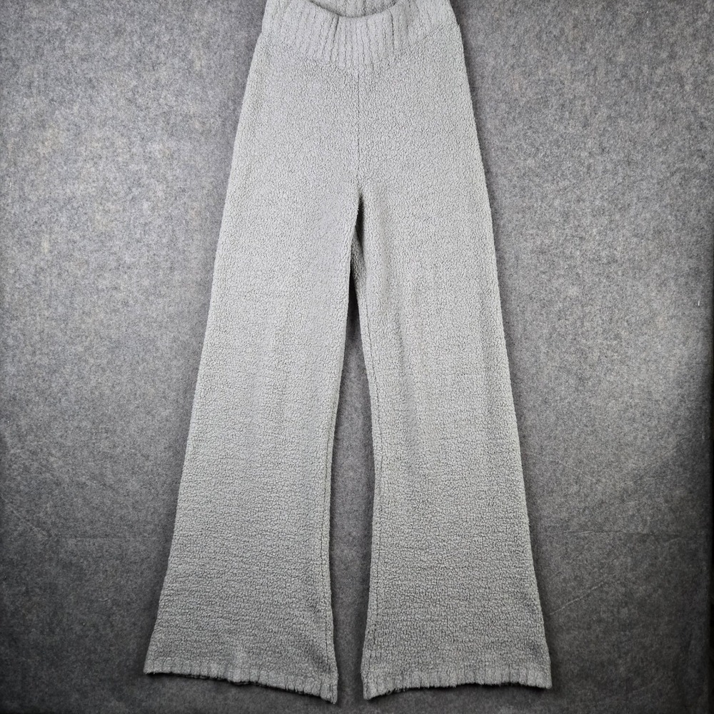 Skims Cozy Knit Pants Womens S/M‎ Gray Boucle Wide Leg Loungewear Sweatpants